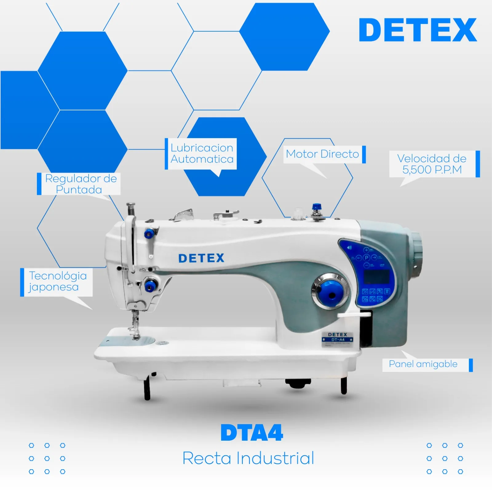 RECTA AUTOMÁTICA CON LUBRICACIÓN SEMI SECA